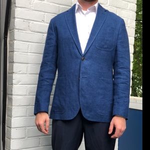 Banana Republic Blue Linen Blazer 38s